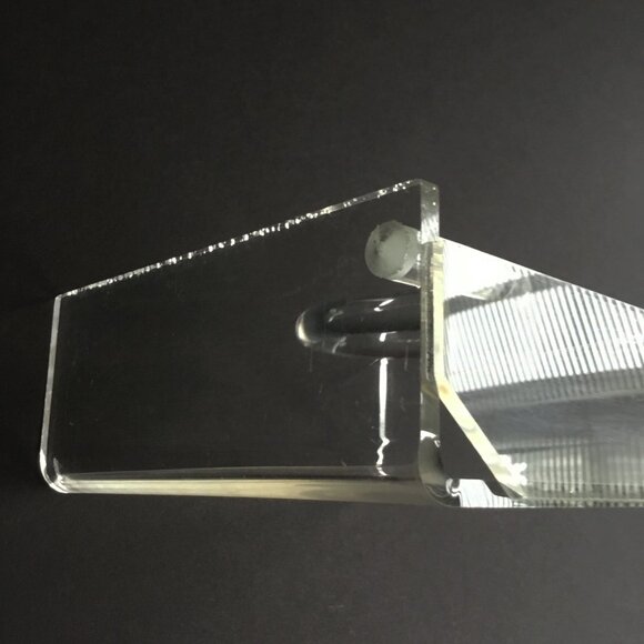 Vintage Mid-Century Modern Bent Lucite Clear Plastic Napkin Holder As-Is - Picture 11 of 14